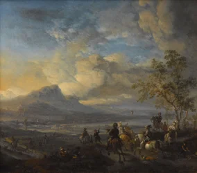 De valkenjacht, ca.1658-1660 (olieverf op koper)