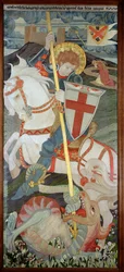 St. George Doodt De Draak, Met Una Biddend Op De Achtergrond, 1904 (borduurwerk)