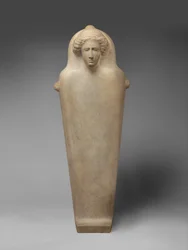 Marmeren antropoïde sarcofaag, ca. 410 v.Chr. (Parisch marmer)