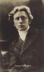 Percy Grainger, in Australië geboren componist, arrangeur en pianist (1882-1961) (z/w foto)