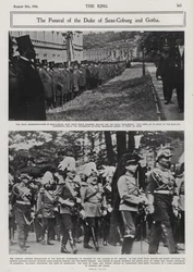 Begrafenis van Alfred, Hertog van Saksen-Coburg en Gotha, tweede zoon van koningin Victoria en prins Albert, Coburg, Duitsland