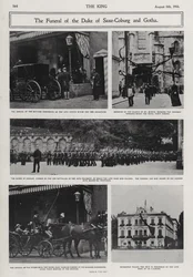 Begrafenis van Alfred, hertog van Saksen-Coburg en Gotha, tweede zoon van koningin Victoria en prins Albert, Coburg, Duitsland