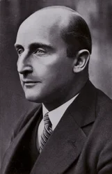 Werner March, Duitse architect die het stadion ontwierp voor de Olympische Spelen van 1936 in Berlijn, Duitsland (zw/w foto)