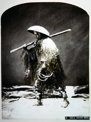 Japanse drager in zijn winterkleding