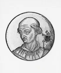 Portret van Benedictus VIII (Theophylactus III van Tusculum, circa 980-1024)