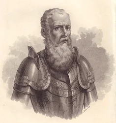 Portret van de Italiaanse legerleider Ezzelino III da Romano of Ecelino da Romano (1194-1259)