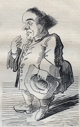 Een Diepe Denker - Cartoon door Pier Leone Ghezzi (1674-1755) - 1740