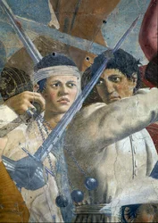 De Legende van het Ware Kruis, de Overwinning van Heraclius en de Executie van Chosroes (detail)