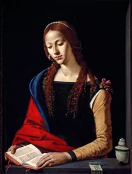 Magdalena. Schilderij van Piero di Cosimo (1461/2-1521). 1485-1490. Afmetingen: 72 x 53 cm. Palazzo Barberini, Galleria Nazionale d