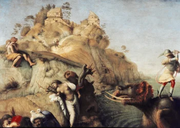 Perseus bevrijdt Andromeda (detail)