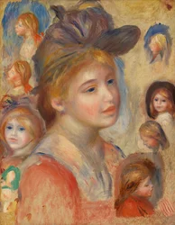 Studie van meisjeshoofden