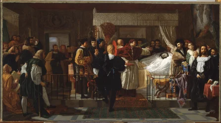 Eerbetoon aan Rafaël op zijn sterfbed