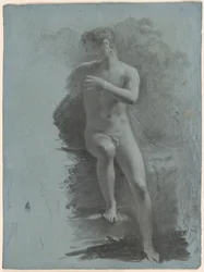 Adonis, ca. 1810-1812 (zwart krijt op papier)