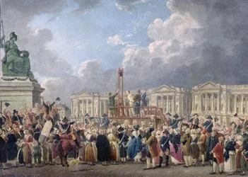 Een executie, Place de la Révolution, tussen augustus 1793 en juni 1794