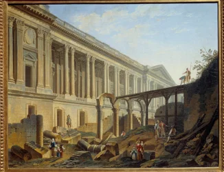 Ontsluiting van de Louvre Colonnade Werken uitgevoerd door Jacques Germain Soufflot