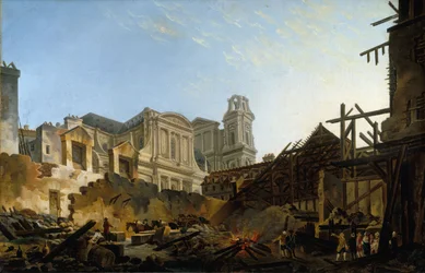 De Foire Saint-Germain na de brand van de nacht van 16 op 17 maart 1762, ca. 1762