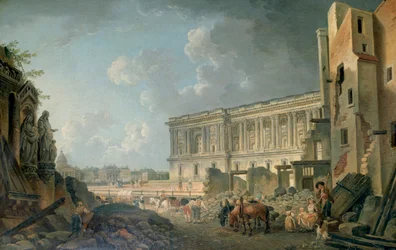 Uitzicht op het Louvre, c1743-1807