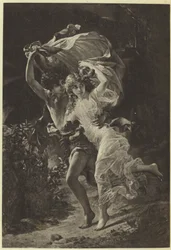 De storm door Pierre Auguste Cot