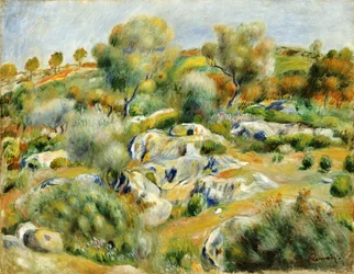 Bretagne Landschap met Bomen en Rotsen