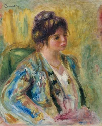 Buste van een vrouw in oosters kostuum, ca. 1895