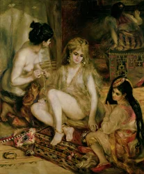 Interieur van een harem in Montmartre, Parijse vrouwen verkleed als Algerijnen