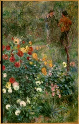 De tuin in de Rue Cortot in Montmartre, schilderij van Pierre Auguste Renoir (1841-1919), 1876, Pittsburgh Institute of Art