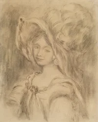 Mme Dieterle met een hoed, c.1896