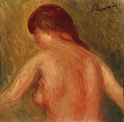 Naakte vrouwelijke torso, van achteren