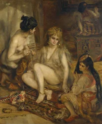 Parijzenaars in Algerijnse Kleding Harem