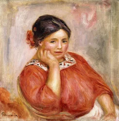 Portret van Gabrielle in een rode blouse, 1896