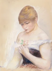 Portret van Jeanne Samary, ca. 1879-80 (pastel op papier)