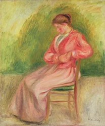Zittende vrouw