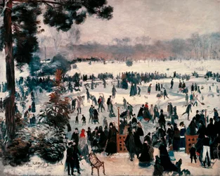 Schaatsers in het Bois de Boulogne in Parijs