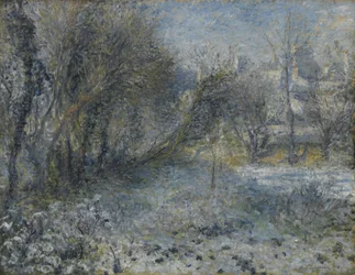 Met sneeuw bedekt landschap, 1870-1875