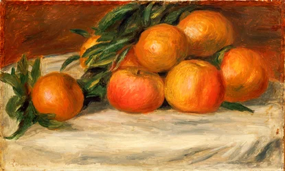 Stilleven met appels en sinaasappels