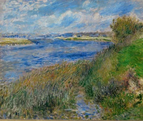 De Seine bij Champrosay (olieverf op doek)