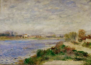 De Seine bij Argenteuil (olieverf op doek)