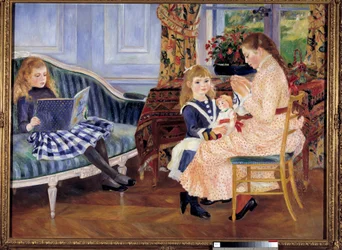 De middag van de kinderen in Wargemont. Schilderij van Pierre Auguste Renoir (1841-1919)