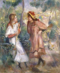 Twee meisjes in de tuin van Montmartre, 1895