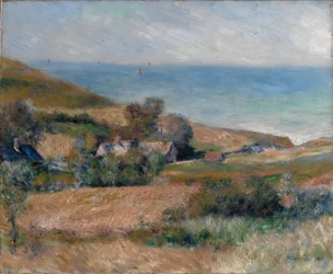 Uitzicht op de kust bij Wargemont in Normandië, 1880