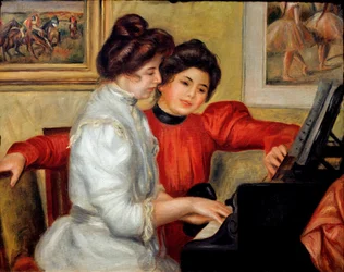 Yvonne en Christine Lerolle aan de piano