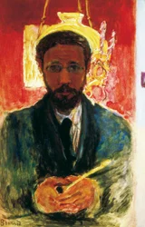 Zelfportret met pijp. 1908