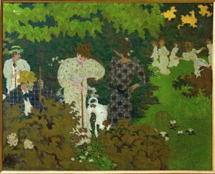 Schemering, of een spelletje croquet (schilderij op canvas)