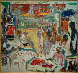 Grote decoratie, straatscène