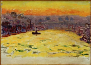 De haven, zonsondergang