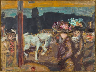 Place Clichy Paarden en meisjes in het bos, ca. 1894