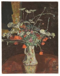 Wilde bloemen, schermbloemen en klaprozen, ca. 1912 (olieverf op doek)