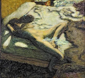 Vrouw liggend op een bed, of De luie vrouw