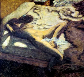 Vrouw liggend op een bed, of De luie vrouw, 1899