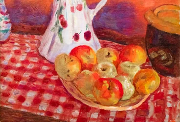 Gele en rode appels, detail